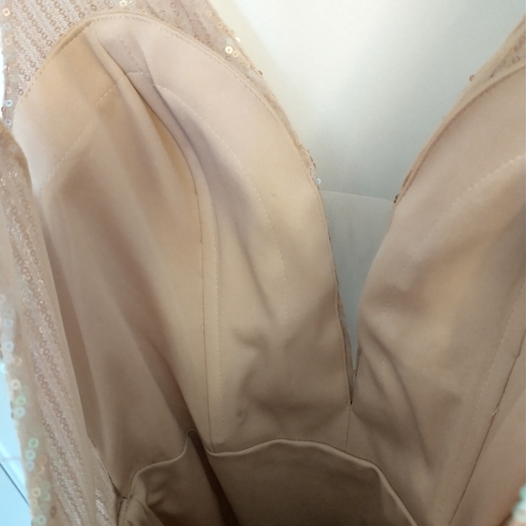 Rose Gold Sequin Mermaid Style Dress NWT - Picture 12 of 13